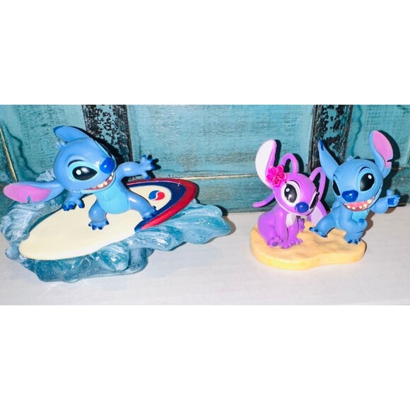 Disney Lilo and Stitch Set of 7 Figures PVC Toys Cake - Picture 4 of 6